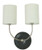 House of Troy - GS775-2-SNBM - Two Light Wall Lamp - Scatchard - Black Matte and Satin Nickel