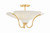 Hudson Valley - AH4619-AGB - Three Light Semi Flush Mount - Gerhard - Aged Brass