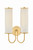Hudson Valley - AH5017-AGB - Two Light Wall Sconce - Elaine - Aged Brass