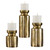 Uttermost - 18958 - Candleholders Set/3 - Amina - Antique Brass