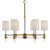 Uttermost - 21380 - Six Light Chandelier - Welkin - Warm Brass