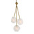 Uttermost - 21575 - Three Light Pendant - Geodesic - Matte Antique Brass