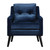 Uttermost - 23318 - Arm Chair - O'Brien - Blue Polyester Velvet/Antique Black