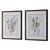 Uttermost - 32341 - Framed Prints S/2 - Delicate Flowers - Dark Wood Grain