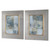 Uttermost - 41613 - Abstract Prints S/2 - Gilded Whimsy - Silver Leaf
