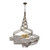 Varaluz - 240P08MBFG - Eight Light Pendant - Flow - Matte Black/French Gold