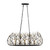 Varaluz - 271N06MBFG - Six Light Linear Pendant - Bask - Matte Black/French Gold