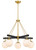 Varaluz - 352C05BLSB - Five Light Chandelier - Allie - Black/Satin Brass
