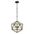 Varaluz - 353P03MBFG - Three Light Pendant - Marcia - Matte Black/French Gold