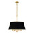 Varaluz - 364P06MBFG - Six Light Pendant - Coco - Matte Black/French Gold