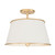 Varaluz - 364S04MWFG - Four Light Semi-Flush Mount - Coco - Matte White/French Gold