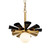 Varaluz - 372P01SMBFG - LED Pendant - Daphne - Matte Black/French Gold