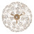 Ethereal Rose Three Light Semi-Flush Mount (500S03HGOB)