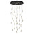 ET2 - E11070-122BKPG - LED Pendant - Pebble - Black / Polished Gold