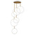 ET2 - E24325-WTGLD - LED Pendant - Hoopla - White/Gold