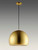 ET2 - E24926-SBRCOF - LED Pendant - Palla - Satin Brass / Coffee