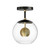 ET2 - E25150-BKNAB - LED Flush Mount - Nucleus - Black / Natural Aged Brass