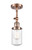 Innovations - 201F-AC-G314 - One Light Semi-Flush Mount - Franklin Restoration - Antique Copper