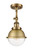 Innovations - 201F-BB-HFS-62-BB-LED - LED Semi-Flush Mount - Franklin Restoration - Brushed Brass