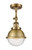 Innovations - 201F-BB-HFS-64-BB-LED - LED Semi-Flush Mount - Franklin Restoration - Brushed Brass