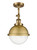 Innovations - 201F-BB-HFS-84-BB-LED - LED Semi-Flush Mount - Franklin Restoration - Brushed Brass