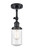 Innovations - 201F-BK-G314-LED - LED Semi-Flush Mount - Franklin Restoration - Matte Black