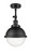 Innovations - 201F-BK-HFS-84-BK-LED - LED Semi-Flush Mount - Franklin Restoration - Matte Black