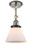 Innovations - 201FBP-PNBK-G41 - One Light Semi-Flush Mount - Franklin Restoration - Polished Nickel