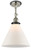 Innovations - 201FBP-PNBK-G41-L - One Light Semi-Flush Mount - Franklin Restoration - Polished Nickel
