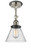 Innovations - 201FBP-PNBK-G44 - One Light Semi-Flush Mount - Franklin Restoration - Polished Nickel