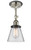 Innovations - 201FBP-PNBK-G62 - One Light Semi-Flush Mount - Franklin Restoration - Polished Nickel