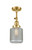 Innovations - 201F-SG-G262-LED - LED Semi-Flush Mount - Franklin Restoration - Satin Gold