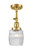 Innovations - 201F-SG-G302-LED - LED Semi-Flush Mount - Franklin Restoration - Satin Gold