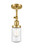 Innovations - 201F-SG-G314-LED - LED Semi-Flush Mount - Franklin Restoration - Satin Gold