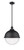 Innovations - 201S-BK-HFS-124-BK - One Light Pendant - Franklin Restoration - Matte Black