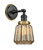 Innovations - 203BK-BPBB-HRBB-G146 - One Light Wall Sconce - Franklin Restoration - Matte Black