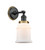 Innovations - 203BK-BPBB-HRBB-G181 - One Light Wall Sconce - Franklin Restoration - Matte Black