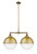 Innovations - 209-BB-HFS-124-BB - Two Light Island Pendant - Franklin Restoration - Brushed Brass