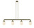 Innovations - 214-AB-G201-6 - Four Light Island Pendant - Franklin Restoration - Antique Brass