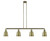 Innovations - 214-AB-M9-AB - Four Light Island Pendant - Franklin Restoration - Antique Brass