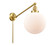 manufacturer_finish:Satin Gold|manufacturer_glass:Cased Matte White Beacon|light_output:220.00lm|color_temperature:2200K|cri:99