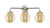 Innovations - 284-3W-SN-G208-6 - Three Light Bath Vanity - Nouveau - Brushed Satin Nickel