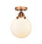 manufacturer_finish:Antique Copper|manufacturer_glass:Cased Matte White Beacon|light_output:220.00lm|color_temperature:2200K|cri:99