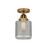Innovations - 288-1C-BB-G262-LED - LED Semi-Flush Mount - Nouveau 2 - Brushed Brass