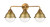 Innovations - 288-3W-BB-HFS-62-BB - Three Light Bath Vanity - Nouveau 2 - Brushed Brass