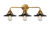 Innovations - 288-3W-BB-M6-BK - Three Light Bath Vanity - Nouveau 2 - Brushed Brass