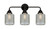Innovations - 288-3W-BK-G262 - Three Light Bath Vanity - Nouveau 2 - Matte Black