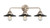Innovations - 288-3W-SN-M6-BK - Three Light Bath Vanity - Nouveau 2 - Brushed Satin Nickel