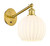 manufacturer_finish:Satin Gold|manufacturer_glass:White Venetian|light_output:Unspecified|color_temperature:Unspecified|cri:Unspecified
