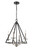 Innovations - 331-4MCR-BSN-BB-C35-LED - LED Mini Chandelier - Raleigh - Black Satin Nickel